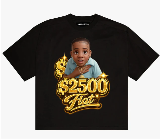 $2500 Flat graphic Oversize Tee - Image 3